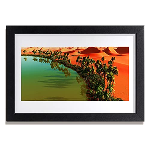Affiche avec cadre salon et chambre Palma Desert Lake Tulup 30x20 cm pour une ambiance épurée