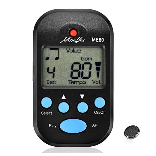 MoreYes - Mini metronomo digitale con altoparlante multifunzionale per sassofono pianoforte chitarra violino flauto tamburo