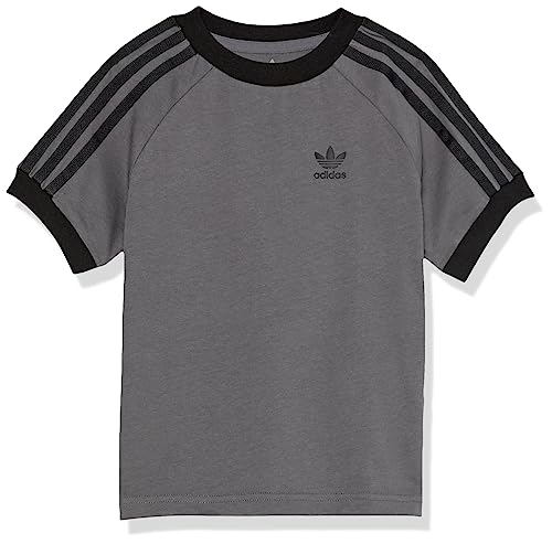 adidas Originals Unisex Kid's Adicolor 3-Stripes T-Shirt, Grey, 4 Years