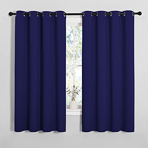 Image of NICETOWN Blackout Draperies Curtains, All Season Thermal Insulated Solid Grommet Top Blackout Curtains /Drapes for Kid's Room (Royal Blue, 1 Pair, 55 x 68 inches)