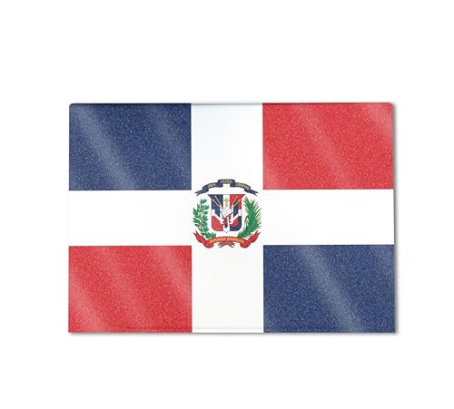 Image of Glossy Glitter Gaming Skin Compatible with HP Envy x360 16 inch (2023) - Dominican Flag - Premium 3M Vinyl Protective Wrap Decal Cover - Easy to Apply | Crafted in The USA by MightySkins