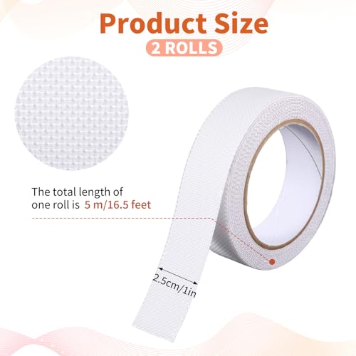 Image of EupHHonycs 2 Rolls Non Slip Tape, Anti Slip Tape for Stairs, 1 Inch 16.4 Ft Clear Grip Tapes, Non Skid Tapes, Grip Strips for Indoor Outdoor, Tubs, Boats, Stairs