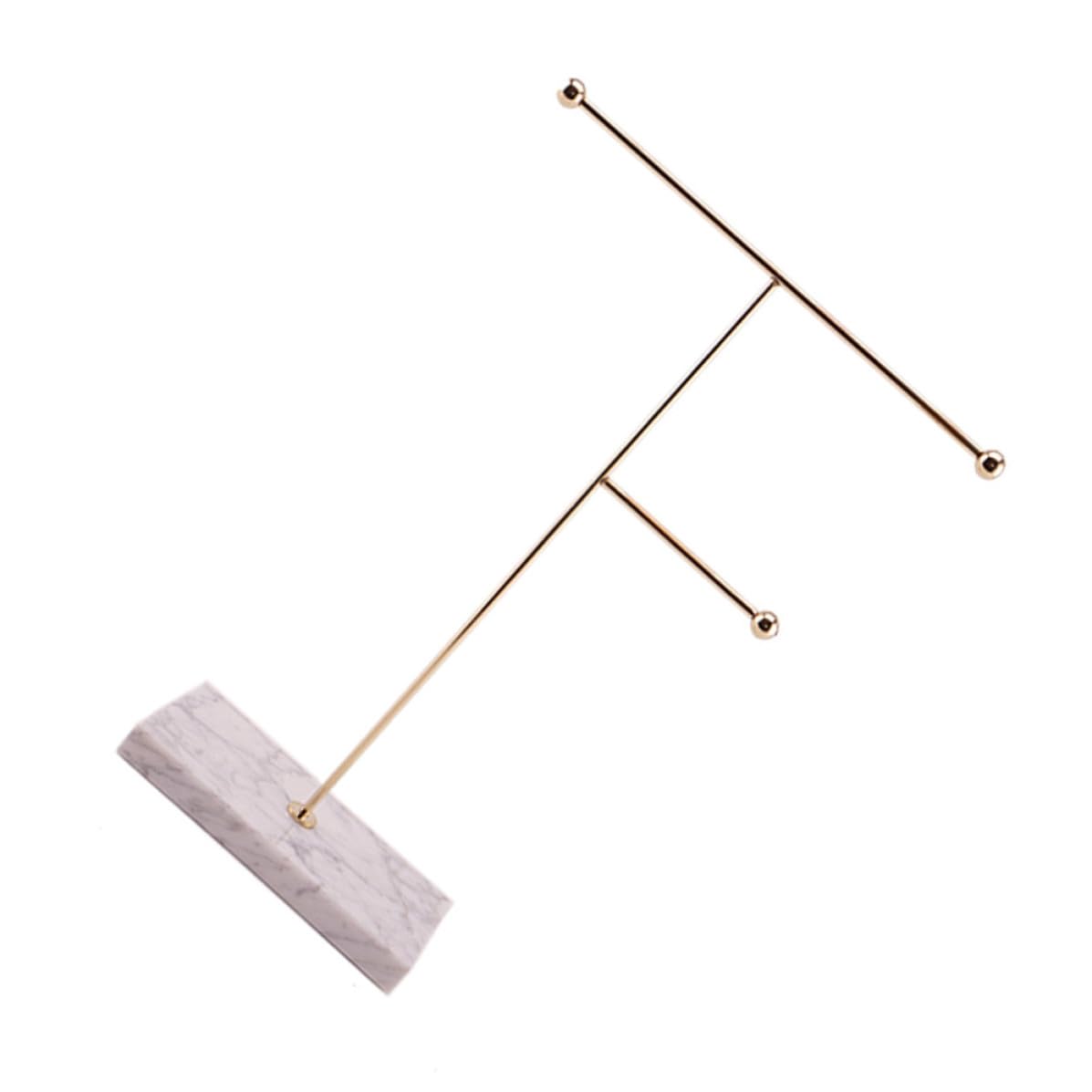 Organiseur pour colliers en marbre doré élégant pour coiffeuse de chambre