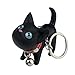 Produktbild MAXGOODS Süße Nette Katze Schlüsselband Schlüsselring Taschen Verzierung (Schwarz)