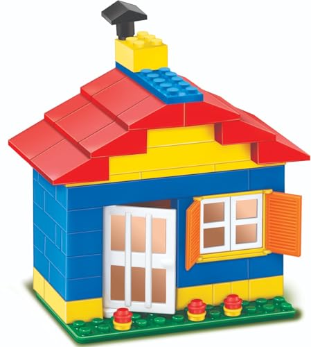 Image of Fair Building and Construction Brick Blocks, 130 Pcs, STEM Set for Boys and Girls, Plastic, Multi Colour, Ages 4 Years and Above