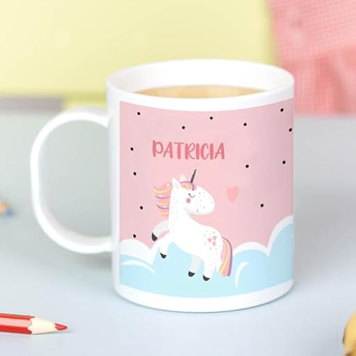 Wanapix | Taza Plástico Personalizada | Vuelta al Colegio/Guardería | Sin BPA | Taza Infantil | 325 ml (Unicornio) | Ya disponible en tu tienda friki favorita! En mundofriki.es!