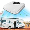 9000 BTU RV Roof Air Conditioner 12V Quiet Camper AC Unit, DC 12 Volt Van Rooftop A/C Units, High Efficiency Fast Cooling For Sleeper Truck Trailer Fifth Wheel Motorhome Caravan Tractor Loader Crane