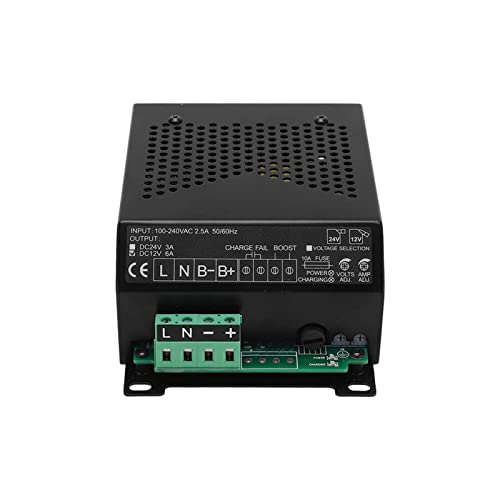 Cargador de batería de Plomo ácido LBC1206 Compatible con generador diésel Entrada de CA 100-240 V Voltaje Constante multietapa Corriente Constante y Carga Flotante Lenta con