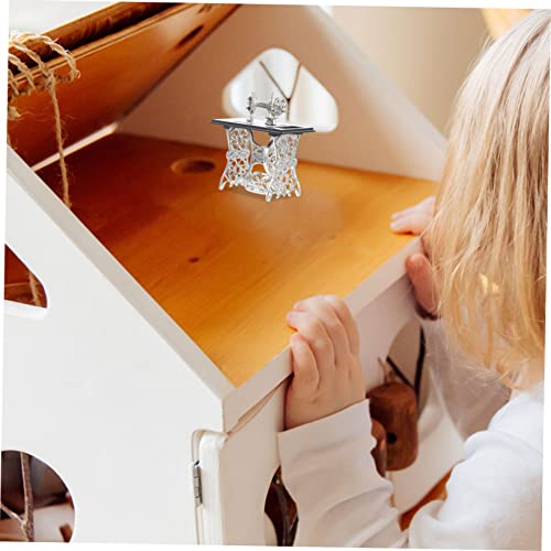 KALLORY 1 St mini-naaimachine poppenhuis naaimachine pedaal naaien tool modellering meubilair meubels poppenhuis meubelmodel naaimachine modellering nostalgie telefoon - Image 4