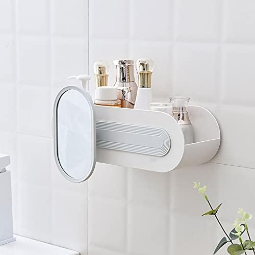 Multifunctional Cosmetic Storage Rack Wall-mounted Bathroom Accessories Shelf Portable Exquisite Makeup Organizer Holder(D) image 4