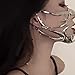 FEHEOO Cyber Punk Alloy Alien Face Accessories Futuristic Cyberpunk Stainless Steel Face Mask with Spiked Chain Accessories – Gothic Steampunk Mask for Cosplay, Roleplay & Fashion Statement