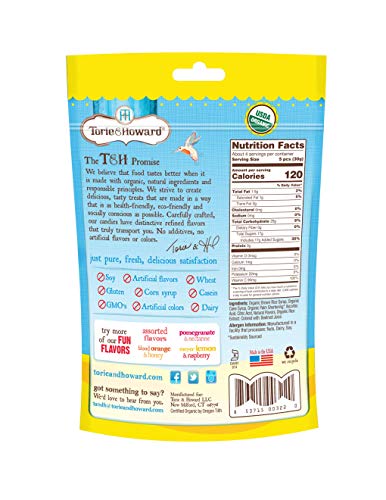 Torie & Howard Chewie Fruities Organic Candy Lemon & Raspberry, 4 Ounce Bag #TOP1