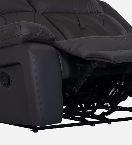 Image of Torque - Anaika 2 Seater Leatherette Manual Recliner | Recliner Sofa /Chair for Living Room, Bedroom, Office (Black) | 1 Year Warranty