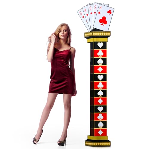 Catálogo para Comprar On-line Recortes de cartón más recomendados. 49 Colingmill - Decoración de fiesta de casino de 6 pies con temática de Las Vegas, accesorios para fotos de casino, columna, recorte de cartón, póquer, fiesta nocturna, pilar de...