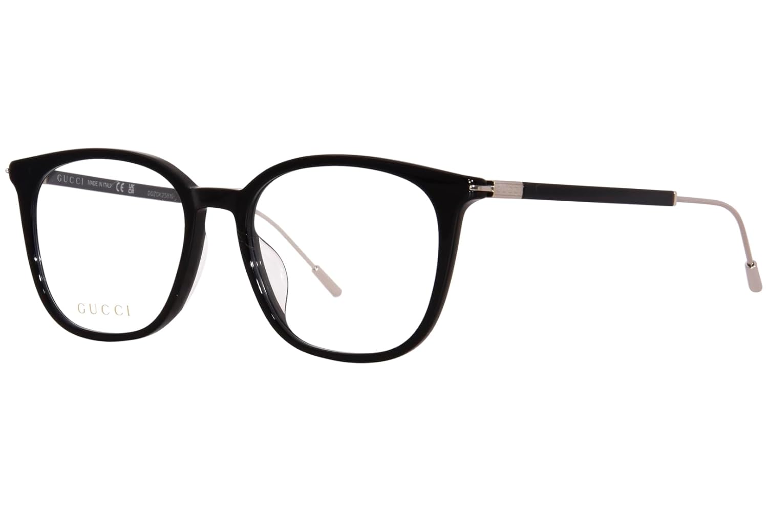 メガネ Gucci GG1276OK 001 Unisex Square Asian Fit Frames Amazon.com: Gucci GG1276OK 001 Eyeglasses Men's Black/Silver
