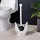 WC-Saugglocke mit Ablage, Toiletten-Pumpel für Badezimmer mit Halterung, robuste WC-Saugglocke mit Halterung, weiß