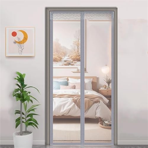 VZXATYOP Invierno Aislar Cortina Térmica Puerta Fría para Patio Casa Dormitorio Cocina Oficina Cortina De Puerta Magnética De EVA A Prueba De Calor Y Viento(110x205cm)