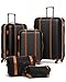 Produktbild FERGÉ Kofferset Hartschale 5-teilig Milano 3 Größen Hartschalenkoffer Set + Reisetasche + Kulturbeutel - 3er Set Reise-Koffer 4 Rollen, leicht Reisen blau