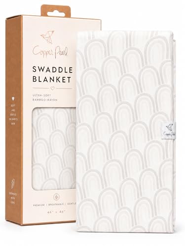 Image of Copper Pearl Swaddle Blankets for Newborns | Soft Stretchy Receiving Blankets for Boys and Girls | Large 46 x 46 Inch Baby Blankets | Lightweight and Breathable Swaddles | Bliss