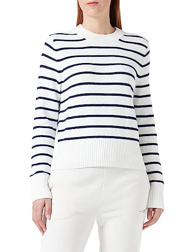 Tommy Hilfiger Damen Pullover 1985 Strickpullover, Weiß (Breton...