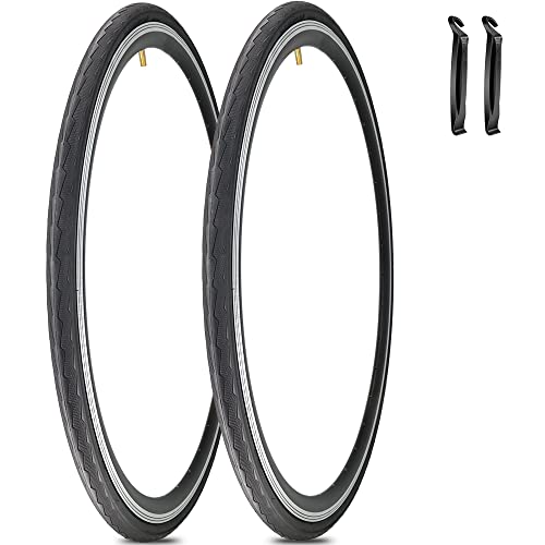 2 Pack 700x28C Bike Tire 700C 60 TPI Foldable Repalcement Bicycle Tires for Road Bicycle