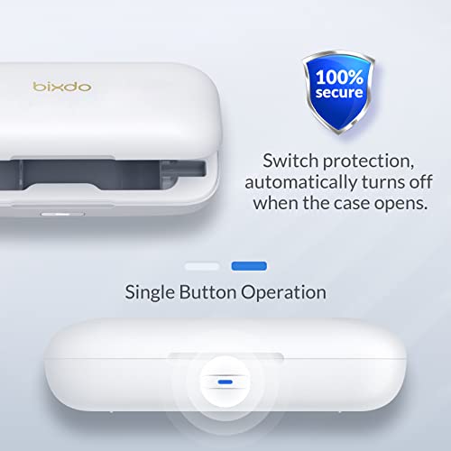 universal uv sanitizer portable sterilizer for electric toothbrush heads amp water flosser tips fits 2 picks of any size travel toothbrush sanitizer case