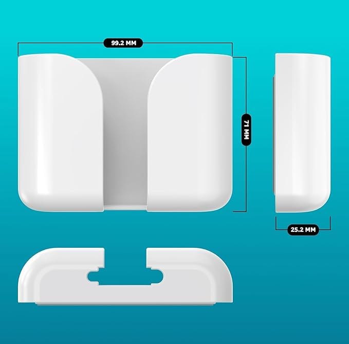Image of WALLVIEW TECH Pack of 5 Wall Mounted Mobile Phone Holder Storage Case for Phones with Strong Adhesive Strips | Wall Mount Mobile Stand /Multi-Purpose Stand for Phone Charging (Orange)