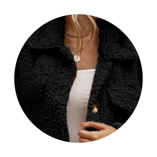 Womens Winter Coats Casual Lapel Long Sleeve Fleece Faux Fur Jacket Fuzzy Sherpa Jackets Oversized Fashion Coat Outfit3