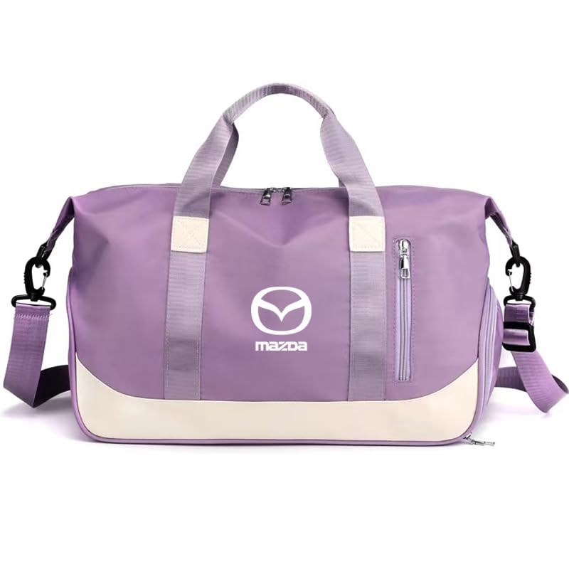 Gym Bag for Mazda CX-8 2024 2025, Multifunction Travel Backpack Dry Wet Shoulder Messenger with Independent Shoes Compartmen Waterproof Tote Bag for Sports Gym Travel,Purple