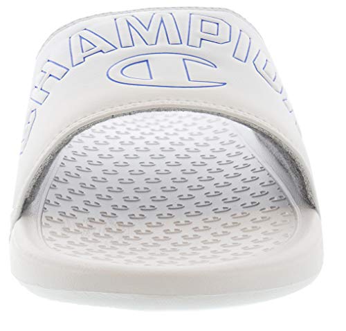 Champion mens Club Slide Slippers, White, 123