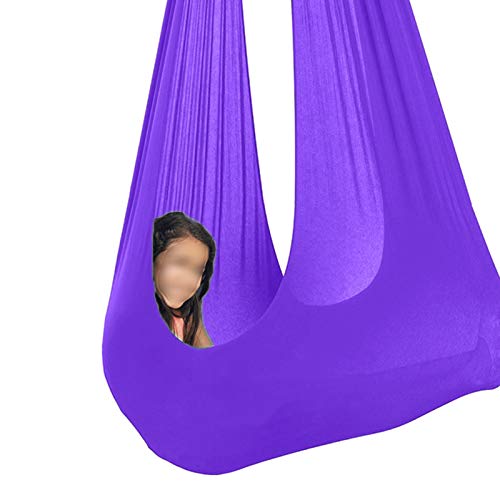 Kinder Baumwolle Schaukel Hängematte for Autismus ADHS-Therapie Kuscheln Sensorische Kindertherapie Elastisches Paket Steady Seat Schaukelstuhl