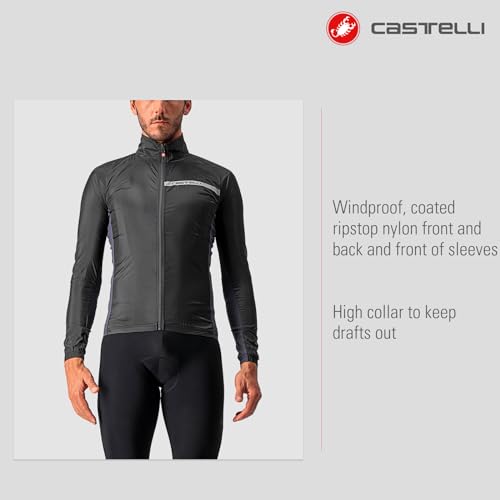 CASTELLI Squadra Stretch Jacket Homme, Light Black/Dark Gray, M