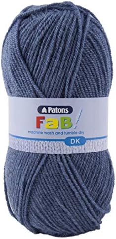 Patons Fab DK Kitting/Crochet Yarn Double Knitting Wool 100g Balls and 100% Acrylic Machine Washable & Tumble Dry Yarn - 44 Colours in The Range - Colour 2085 - Rainbow - 1 x 100g Ball