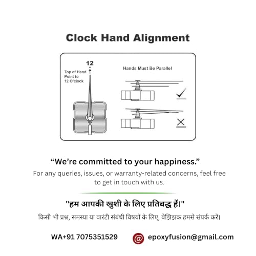 Image of Quartz Sweep Silent Movement Machine for Wall Clock | Large Wall Clock Needles Set | Big Wall Clock Machine and Hands Set (25x18.5x16cm) | 16x24cm | Ideal for Home and Office Decoration