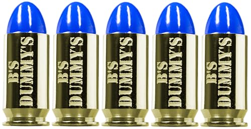 B's Dry Fire Snap Caps - A.K.A. B's Dummy's - Dummy .45 ACP Training Caps (5 Pack) (Blue Brass)