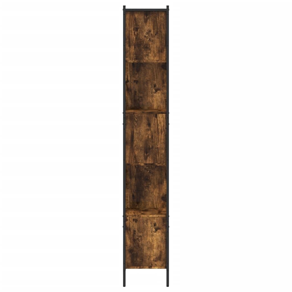 Regał z wędzonego dębu, 102 x 28 x 172 cm, regał do przechowywania książek, czasopism, artykułów dekoracyjnych, ramek na zdjęcia, pamiątek z wakacji, trofeów, stabilna konstrukcja