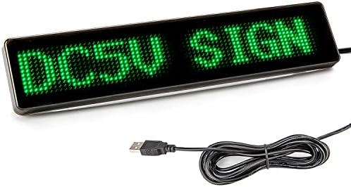 Leadleds Scrolling LED Car sign Message Board App Programmable for Car, Shop, Store (Green)