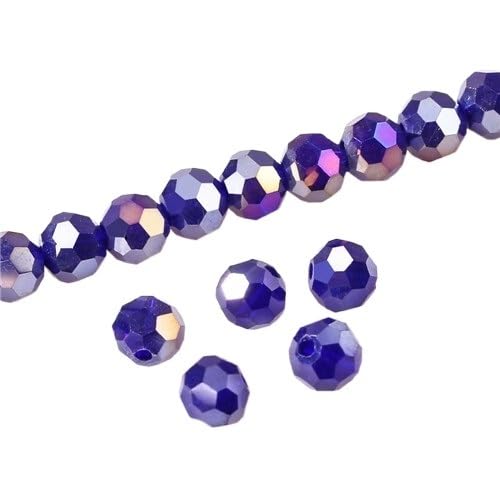 JINFEUGE 80Pcs 3.0Mm/ 4Mm/6Mm/8Mm,for Jewelry Making Bracelet DIY Necklace Beads Round Loose Spacer Crystal Beads/Z108Ab/3.0Mm