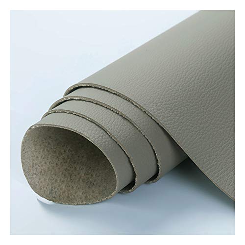 Tissu similicuir gris stretch 1.38x2m cuir écologique meuble canapé
