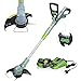 Produktbild WORKPRO Akku Rasentrimmer 20V, kabelloser Rasenmäher mit 2,0Ah Akku und Ladegerät, 25 cm Schnittbreite, 90° drehbarer Trimmerkopf, Teleskop-Stiel inkl. 20 Nylonmesser für Garten