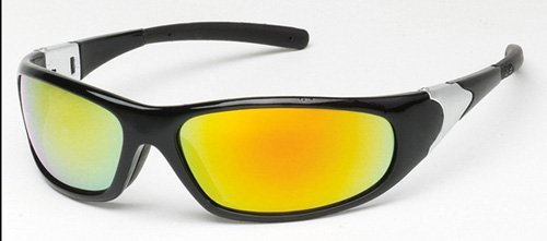 Liberty Glove & Safety 1726T ProVizGard Cyclone Protective Eyewear with Rubber Temple Tips, Indoor/Outdoor Lens, Black Frame (Case of 12 Pairs)