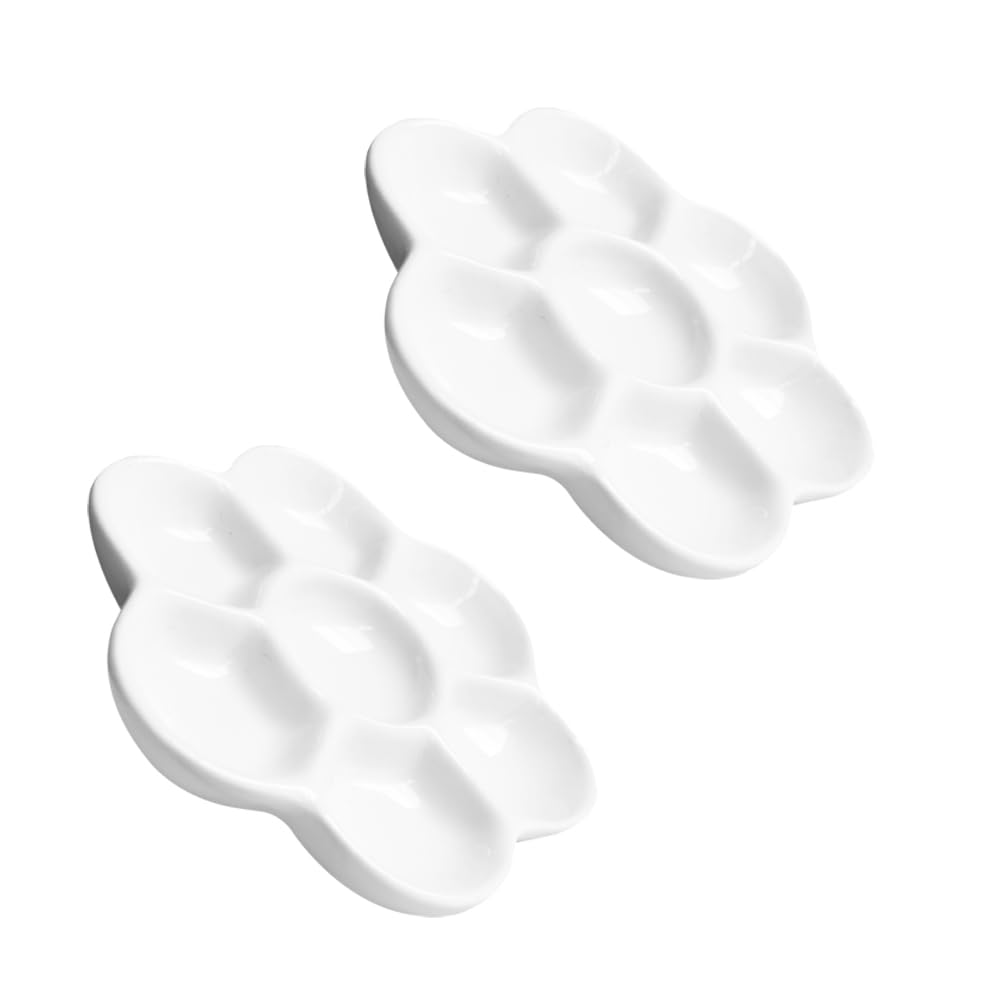 Palette en céramique fleur 8,6 cm pour mélanger l'aquarelle