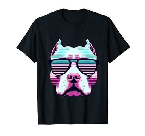 Pitbull Vintage Pittie Sunglass Dog Owner Costume Dog Love T-Shirt