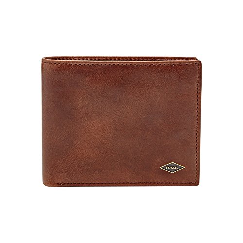 Fossil Geldbörse für Herren Ryan, Leder Bifold Dunkelbraun 11,4 cm L x...