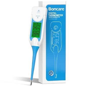 Boncare Digital Oral Thermometer – 8‑Second Fast Reading, Blue