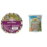 Audubon Park Nut & Fruit Snack Stack Wild Bird Food, Bird Seed Cake for Outside Feeders, 6-Pack & Wagner's 62067 Deluxe Treat Blend Wild Bird Food, 4 Pound (Pack of 1)