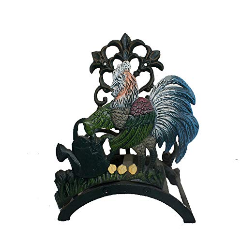 Lisansang Hose Rack Heavy Duty Cast Iron Hose Bracket, Garden and Garden Decoration Wall-Mounted Hose Butler Water Pipe Bracket Hanger, Antique Wall Decoration Garden Hose Storage