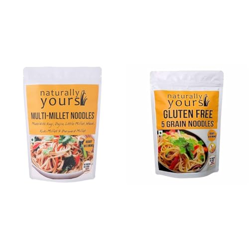 Image of naturally yours Multi millet & 5 Grain Noodles combo, Vegetarian, 180 gram