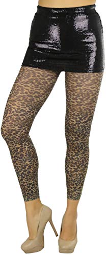 Image of ToBeInStyle Women's Footless Opaque Animal Zebra Tiger Tights Hosiery