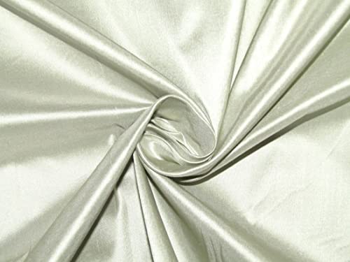 Soie Dupion Menthe X Ivoire tissu de 137 cm pour rideaux et décoration de salon